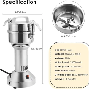 Electric Grain Mill Grinder High Speed Mill - Image 2