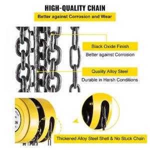 1 Ton Chain Hoist Chain Puller Block 15 FT Lift - Image 4
