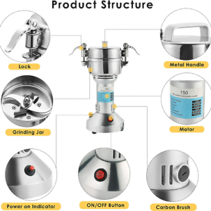 Electric Grain Mill Grinder High Speed Mill - Image 3