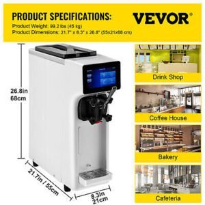 Soft Serve Ice Cream Machine 10-20L/H Commercial Ice Cream Maker Tabletop - Image 7