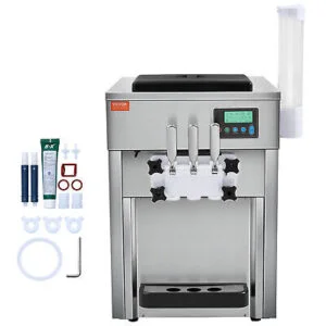 Commercial Soft Serve Ice Cream Machine 20-28L/H Yield 3 Flavor Countertop - Image 9