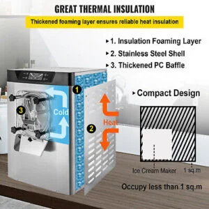 20L/H Frozen Hard Ice Cream Machine LCD Display Commercial Yogurt Maker - Image 4