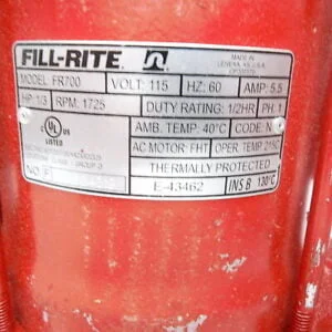 Fill-Rite 20GPM 1/3HP Fuel Transfer Pump - Image 6
