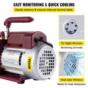 4.5 CFM Single-Stage Rotary Vacuum Pump HVAC/Auto AC 4.5CFM 1/3HP 1/4"ACME inlet - Image 5