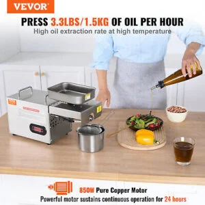 Electric Oil Press Machine 850W Stainless Steel - Image 2