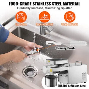 Electric Oil Press Machine 850W Stainless Steel - Image 5