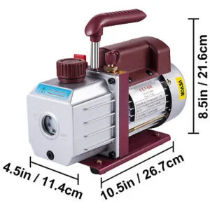4.5 CFM Single-Stage Rotary Vacuum Pump HVAC/Auto AC 4.5CFM 1/3HP 1/4"ACME inlet - Image 8