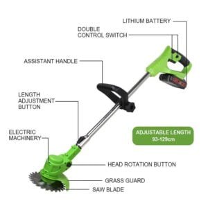 Cordless Weed Eater Electric Brush Cutter Lawn Edger Grass String Trimmer - Image 11