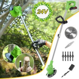 Cordless Weed Eater Electric Brush Cutter Lawn Edger Grass String Trimmer - Image 17
