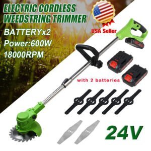 Cordless Weed Eater Electric Brush Cutter Lawn Edger Grass String Trimmer - Image 1