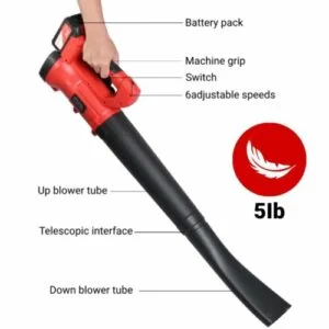 Cordless Leaf Blower 130 MPH 320CFM w/ Battery and Charger For Garden Lawn Care - Image 3