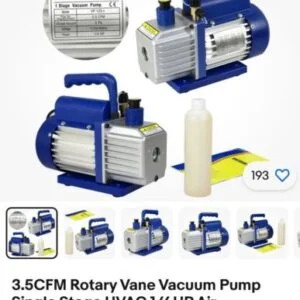 Rotary Vane Vacuum Pumps 3.5cfm - Image 1