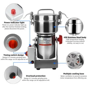Electric Grain Spice Herb Grinder Pulverizer - Image 5
