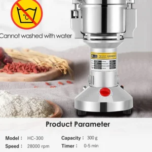 Electric Grain Mill Grinder Safety Upgraded Spice Grinder Pulverizer Stainl - Image 5