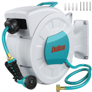 Garden Hose Reel with Wall Mount 1/2"×100Ft, - Image 1